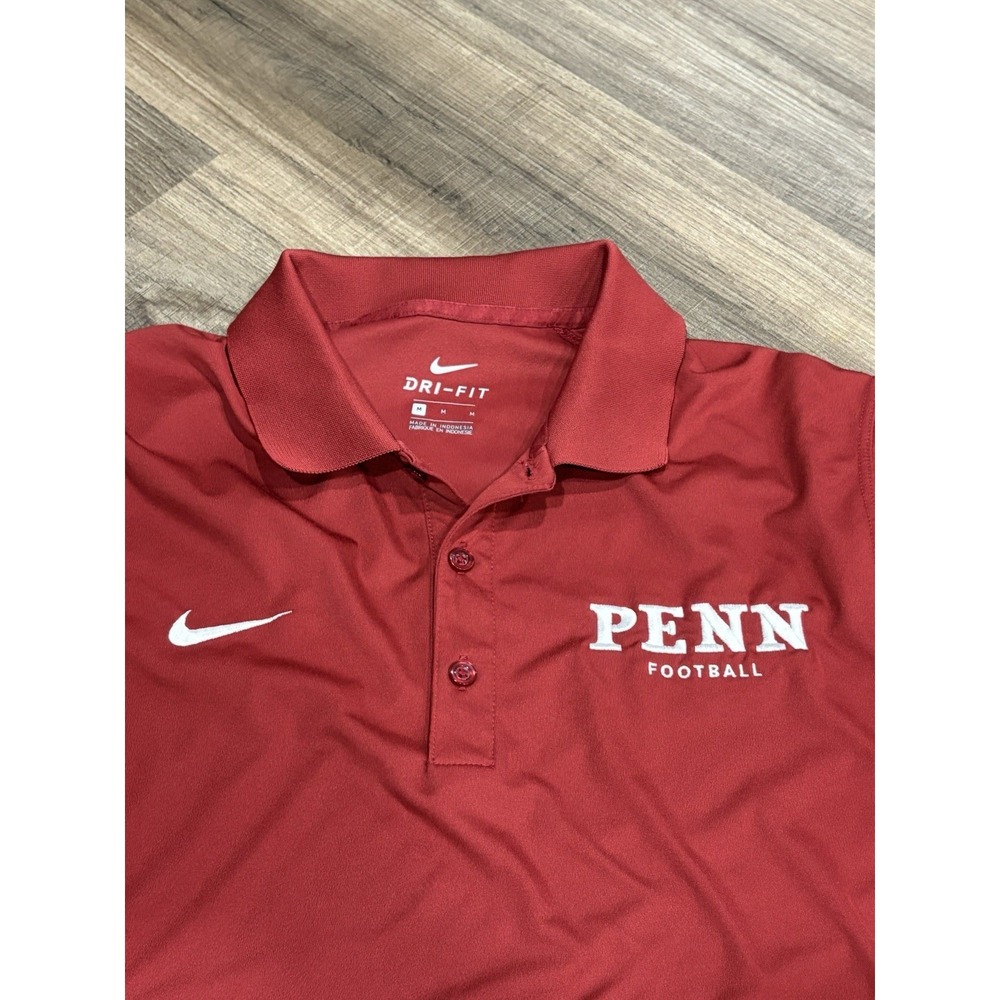 Nike Dri Fit Short Sleeve Size Medium‎ U Penn Football Performance Men's Polo
